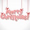 Hand lettering ornate Merry Christmas sign