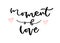 Hand lettering poster. Moment of love. Creative poster design. T-shirt print