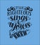 Hand lettering The righteous sings and rejoces with notes