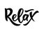 Hand lettering word Relax. isolated. Motivational quote. Vector