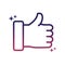 Hand like approve social media gradient style icon