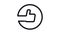 hand like thumb up icon animation Motion graphics 4k video motion illustration sign. Outline doodle style alpha channel.