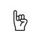 Hand little finger gesture outline icon. Element of hand gesture illustration icon. signs, symbols can be used for web, logo,