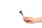 Hand with little rake, wooden handle, decorative tool