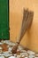 Hand made African straw broom