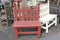 Hand made traditional amish wooden benches at Amish Village