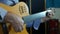 Hand of male musician playing on acoustic guitar