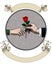 Hand of man give a red rose to woman and old ribbons