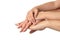 Hand massage closeup