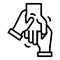 Hand massage icon, outline style