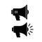 Hand megaphone tool vector icon