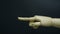Hand model made of wood, Moving and pointing forward