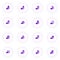 hand and money purple color vector icons