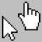 Hand and Mouse cursor