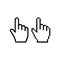 Hand mouse cursor icon. Pointer hand cursor icons.