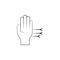 Hand, needle, alternative medicine icon. Element of alternative medicine icon for mobile concept and web apps. Thin line Hand,