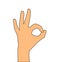 Hand okay symbol vector