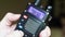 Hand operating amateur radio walkie talkie