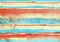 Hand painted abstract Watercolor Wet yellow, turquoise and orange Background with stripes