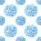 Hand painted blue hydrangea pattern