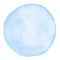 Hand painted blue watercolor round texture isolated on the white background