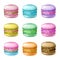 Hand painted colorful macarons