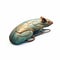 Hand-painted Copper Mouse Sculpture With Sleek Metallic Finish