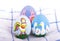 Hand painted Easter eggs in bright colors
