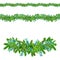 Hand painted Garland of green firs with snowberries for new year decor