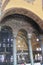 Hand-painted islamic tiles adorn the mosqueâ€™s interior wall and columns