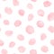 Hand painted pink watercolor blots and spots seamless pattern on