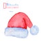 Hand painted Santa Claus red hat