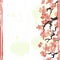 Hand painted textured blooming sakura seamless border