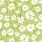 Hand painted textured daisy flowers seamless pattern