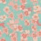 Hand painted textured floral seamless pattern