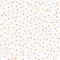 Hand painted tiny rainbow dots confetti . Seamless repeat pattern.