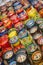 Hand Painted Turkish Bowls on Table at the Market