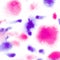 Hand painted watercolor blue and pink spots, abstract hand made background