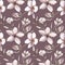 Hand painted watercolor floral pattern pink purple colors seamless frangipani magnolia plumeria