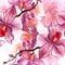 Hand painted watercolor illustration simbol of Singapore orchid.