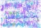 Hand-painted watercolour Abstract Paint Splashes in Purple and Blue
