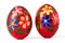 Hand painted wooden Easter eggs, clipping path