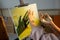 hand painting visual art painter nature artwork