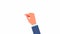 Hand with pencil writing on white background. hand with a pencil on the chroma key. Businessman hand with pencil.