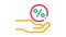 Hand Percent Sign Icon Animation