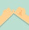 Hand Pinky promise gesture  vector concept