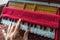 Hand Playing Travel Harmonium Indian Instrument