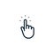 Hand pointer click icon. Cursor button finger click mouse touch symbol isolated, web arrow