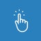 Hand pointer click icon. Cursor button finger click mouse touch symbol isolated, web arrow