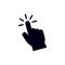 Hand pointer or cursor mouse clicking flat icon symbol